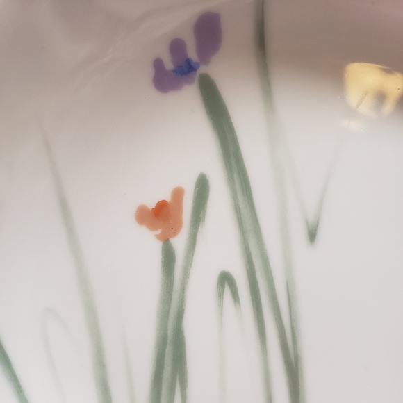 2 Unique Mikasa Sketch Book by Bob Van Allen 9" Bowls Flower Sketch - Picture 7 of 14